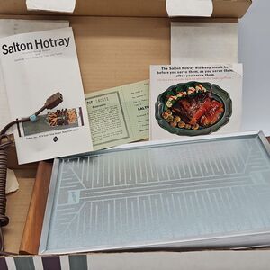 Salton Hotray Model H-110 Automatic Food Warmer TESTED Party Host Vtg Warm Hot